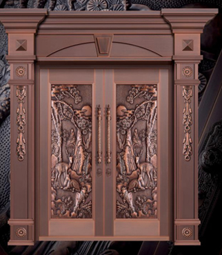 铜艺对开门