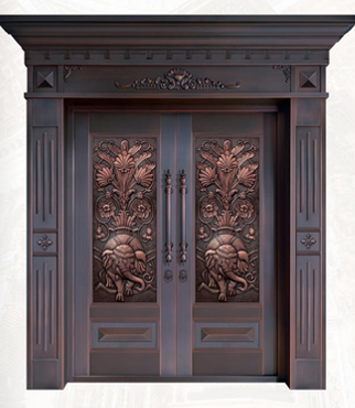 铜艺对开门