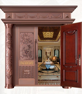 铜艺对开门
