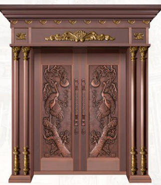 铜艺对开门