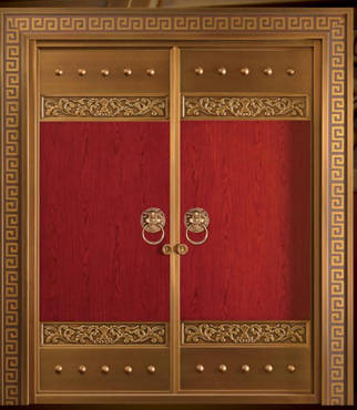 铜艺对开门